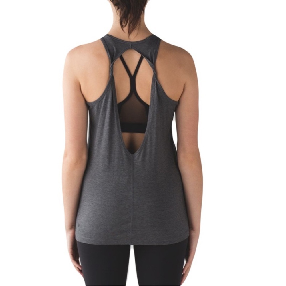 Lululemon Women's Gray Open Twist Back Tank Top